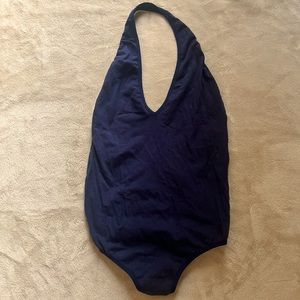 American Apparel Halter Bodysuit in Navy